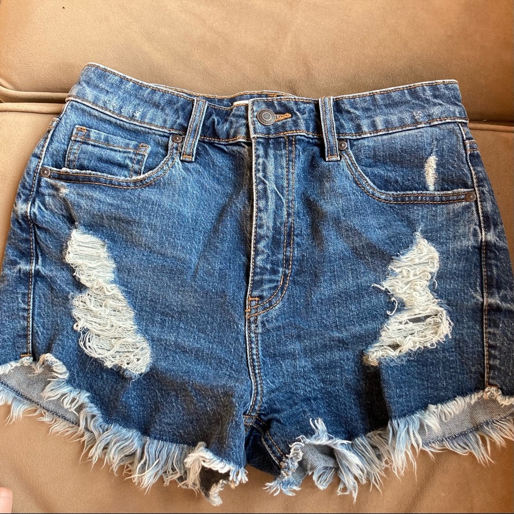 High Waist Cutoff Jean Shorts